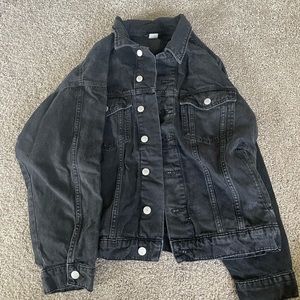 Black denim jacket